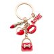 thumbnail image 1 of Bolso de mano Keychain Fashion Red Love Lip Heart para mujer, 1 of 2