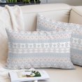 thumbnail image 2 of Pink Blue Boho Striped Throw Pillow Cover 12 x 20 Inch Decorative Pillow Cover Southwestern Ethnic Tribe Vintage Lumbar Pillowcase Seasonal Rectangle Cushion Case for Couch Sofa Bed Living Room, 2 of 9