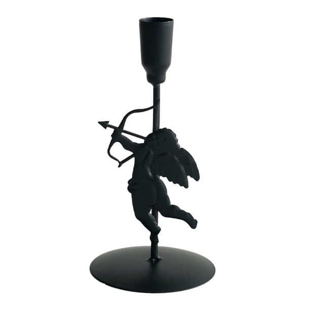 Decoración Del Día de San Valentín 18x9x9cm Candelabro de Metal de Hierro