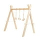 thumbnail image 3 of Gimnasio moderno de juego de madera con juguetes colgantes, fácil de ensamblar y limpiar, actividades de marco de madera para niñas, 3 of 9