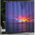 thumbnail image 4 of Ambesonne Nautical Shower Curtain, Dream Sunset Magenta, 69"Wx70"L, Purple Blue, 4 of 5