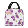 thumbnail image 1 of Fotbe Orchids Flowers Bolsa Térmica con Estampado y Forro de Aluminio Grueso Bolsa de Almuerzo con Bolsillo Frontal para Hombres y Mujeres, Ideal para Trabajo, Escuela, 1 of 8