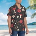 thumbnail image 3 of Fotbe Fly Agaric and Flowers Camisa Hawaiana para Hombre Unisex – Camisa Casual de Verano con Botones de Manga Corta de Algodón y Lino,Large, 3 of 7