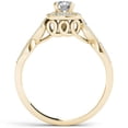 thumbnail image 3 of 1/2 Carat T.W. Diamond Criss-Cross Shank Single Halo Vintage 14kt Yellow Gold Engagement Ring, 3 of 5