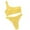 Yellow, variant on 2023 Women's Push Up Bikini Set - High Waisted Thong Brazilian Swimwear, Adjustable Straps, Removable Pads