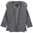thumbnail image 3 of unik Girl Fleece Coat with Buttons, Dark Grey Size Medium, 3 of 6