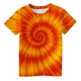 thumbnail image 3 of T-shirts Graphiques pour Filles, Manches Courtes Décontractées, Imprimé Tourbillon, Col Rond, pour Usage Quotidien, Tout-Petits et Enfants de 2 à 13 Ans, 3 of 5