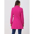 thumbnail image 4 of Abrigo de invierno Allegra K cuello de solapa Rosa Caliente S, 4 of 6