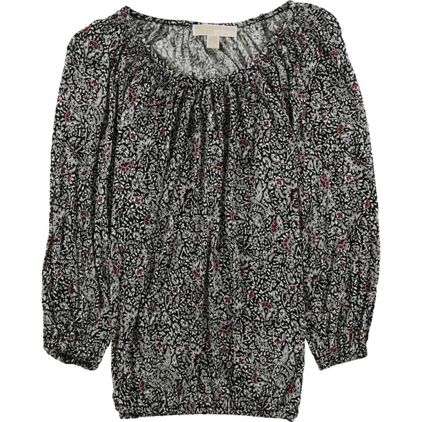 Blusa Paisley Campesina Michael Kors Mujer Negro P