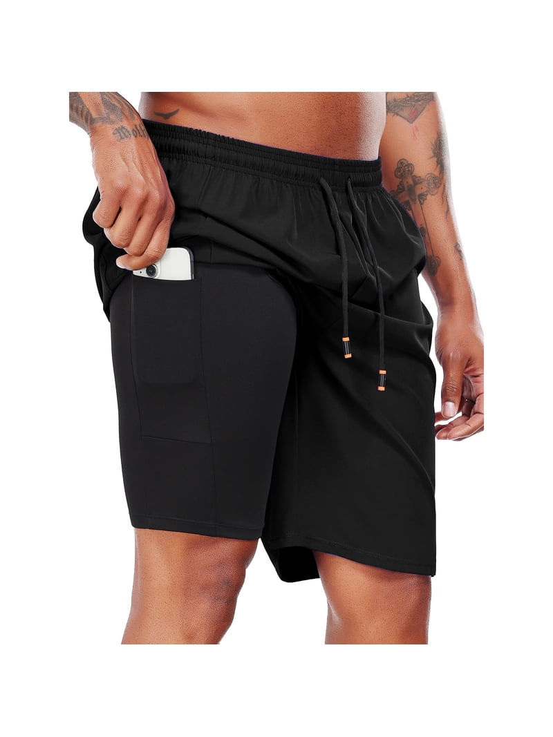 Cadmus Men's Swim Trunks with Compression Liner 9 Inch Inseam Mens