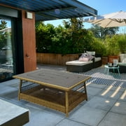 Four Seasons Courtyard Positano 40 x 26 Wicker Coffee Table, Brown