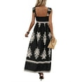 thumbnail image 3 of Flowers and love Women's Square Neck Sleeveless Maxi Dress, Sizes S-XXL, 3 of 6