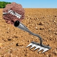 thumbnail image 5 of Iron Weeding Rake 5/6/7/8 Teeth Carbon Steel Garden Weeder Rakes, Iron Rake for Yard Lawn and Garden, Garden Tools for Weedings 5 teeth&Glove, 5 of 5