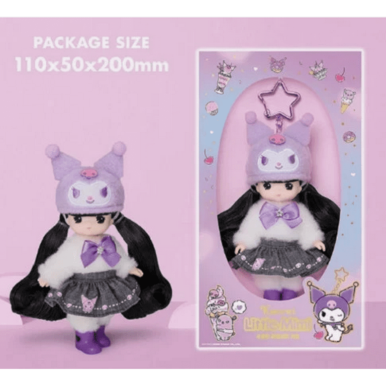 Sanrio Characters x Little Mimi Plush Doll Keychain KUROMI