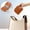 Brown, variant on Solid Color Credit Card Holder, Mini Slim Wallet for Women with 6 Card Slots, 1 Compartment and Snap, Semicircular Shape Cute Wallet for Working, Dating and Shopping Khaki