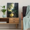 thumbnail image 5 of Forest Stream Sunlight Landscape Canvas Print, Suitable for Living Room, Bedroom, Entryway, Office, Cafe Decor, 5 of 8