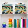 thumbnail image 6 of Yayeee Canvas Storage Basket with Handles for Shelves Fabric Bins Closet Organizer, Art Field, 6 of 8