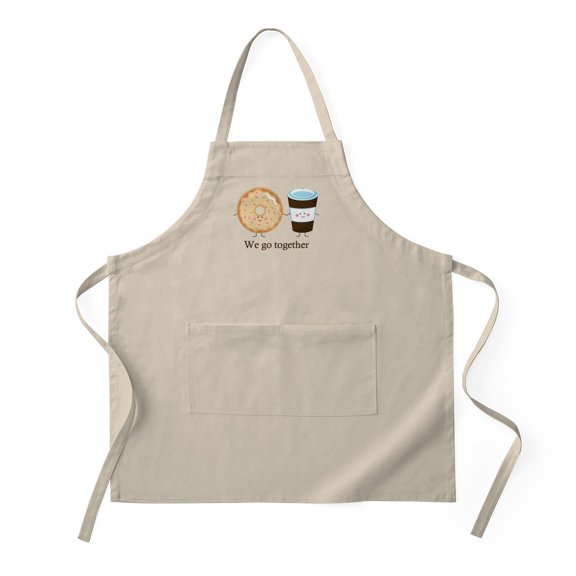 CafePress - We Go Together Like Coffee And Donuts - Kitchen Apron with Pockets, Grilling Apron, Baking Apron