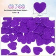 thumbnail image 2 of Uxcell 60Pcs Pegatinas de Espuma con Purpurina 1" Autoadhesivas en Forma de Corazón Púrpura, 2 of 7
