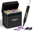 thumbnail image 1 of Marcadores de alcohol AnyMark, 60 colores, punta doble, fina, 1 of 6