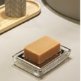thumbnail image 4 of Clear Glass Soap Dish with SUS304 Stainless Steel Tray Rectangular Soap Holder for Bathroom Counter, Shower, Kitchen, 4 of 12