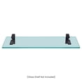 thumbnail image 4 of Dulles Glass Floating Shelf Brackets, Aluminum Heavy Duty, Black, For Glass, Wood, Acrylic Wall Mounted Shelf Support. 2 Pack., 4 of 8