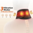 thumbnail image 3 of Biwat Neck Heating Pad with Vibration, Portable Cordless Heated Scarf, Compact Soft with 3 Heat Settings, 3 Adjustable Vibration Intensities Heating Pad with Red Light for All Body Parts, Black, 3 of 4
