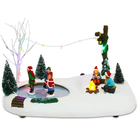 Holiday Time Ice Skating Ctrpiece.