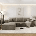 thumbnail image 3 of 107.5" Cloud Sectional Couch with L-Shape Chaise,Modern Modular Sofa for Living Room ,No Assembly Required,(Camel,Left Facing Chaise), 3 of 8
