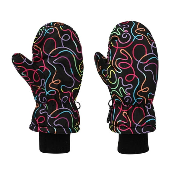 TIELUTT Kids Ski Mittens Space Astronaut Printed Winter for Boys Girls Windproof Wool Hat Lined Wool Neck Gaiters for Men Lightweight Gear for Men Cute Baseball Hats for Women Women's Winter Hat Ears