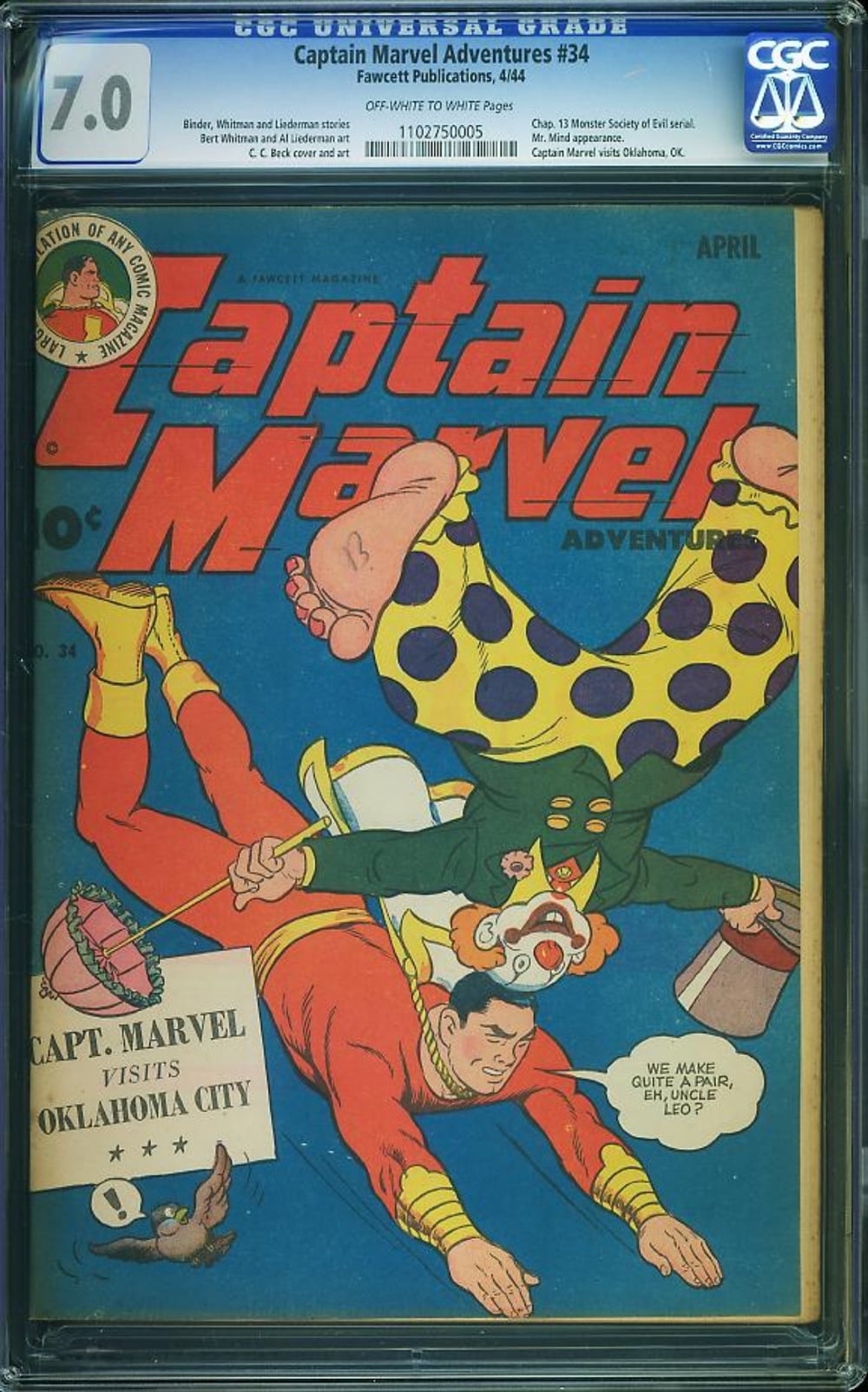 Cover of Captain Marvel Adventures #34