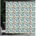 thumbnail image 3 of Ambesonne Education Shower Curtain, Books and Hearts Plot, 69"Wx84"L, Scarlet Olive Green and Blue, 3 of 4