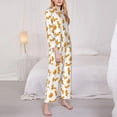 thumbnail image 3 of Haiem Cartoon Squirrel Pattern Women’s Long-sleeve Sleepwear,Sleepwear Set,2-piece Loungewear Set,Soft PJs Comfy Nightwear with Pockets-Small, 3 of 7