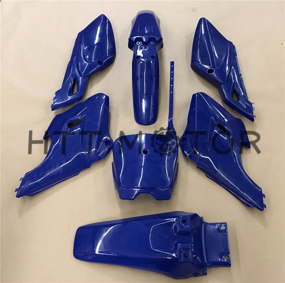 NBX Replacement of 7 PC Plastic Fairing Body Cover Kits For Compatible with Baja Dirt Runner 125 Carbon Fiber Style 