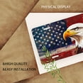 thumbnail image 3 of Patriotic Eagle beside the American Flag Front License Plate, Metal License Plate, Funny Standard Plates Personalized Novelty Decorative For Men/Women/Boys/Girls Car 6×12 Inch, 3 of 7