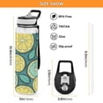 thumbnail image 3 of Lemon Yellow Green Sports Water Bottle 32oz with Straw for Kids Travel Mug BPA Free Leak Proof for School, 3 of 7
