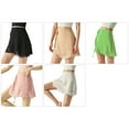 thumbnail image 6 of Women Sheer Dance Wrap Skirt with Adjustable Waist Ties Solid Color Ballet Shorts Skirt Over Scarf Dancewear for Leotard, 6 of 8