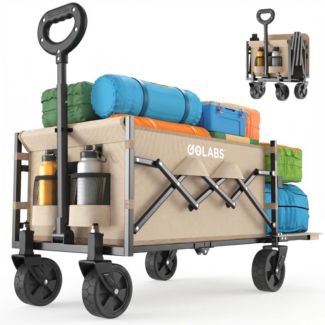 Carro plegable GOLABS tipo wagon, 100 L de almacenamiento, carga de 160 kg