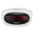 thumbnail image 3 of 70044B- Westclox White Desk or Night Table Electric Digital Alarm Clock with 0.6" Red LED Display, 3 of 6