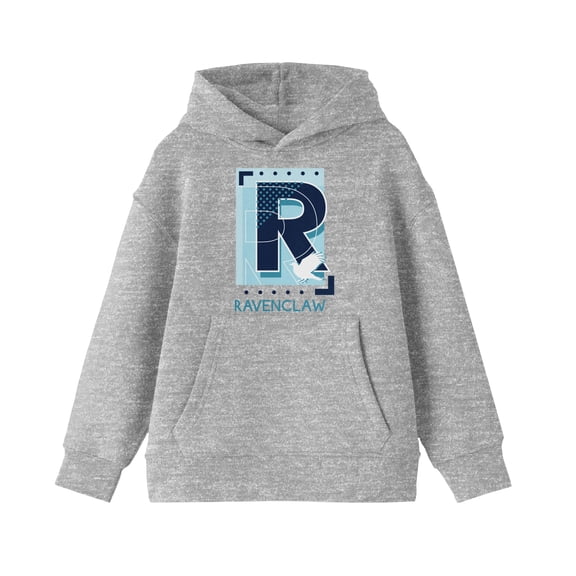 Harry Potter House of Ravenclaw Youth Heather Gray Hoodie-L
