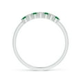 thumbnail image 2 of ANGARA Natural Half Eternity Seven Stone Emerald and Diamond Wedding Ring in 925 Sterling Silver for Women (Size-2mm) | May Birthstone, Anniversary, Jewelry Gift for Women | Natural Emerald Ring, 2 of 9