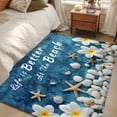 thumbnail image 4 of Life Is Better At The Beach Area Rugs 4x6 ft Summer Ocean Starfish Flower Seashell Washable Rug Non Slip Indoor Carpet Absorbent Floor Mat for Living Room Bedroom Dining Room, 4 of 9