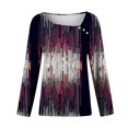 thumbnail image 6 of Cutuoiiu Athletic Shirts for Women Fashion Print Square Neckline Casual Button Long Sleeve Tops Gifts, 6 of 6