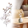 thumbnail image 2 of Artificial Plum Blossom Faux Flowers Silk Simulation Flowers Bouquet 1 Pc Fake Flowers Spring Decorations for Home Kitchen Office DIY Hotel Vase Centerpieces Decoration, 10.35 Inch, White, 2 of 5