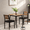 Brown, variant on Accreate Space Saving Dining Set for 2, Modern Table and 2 Chairs, Wood Grain & Metal Frame
