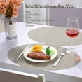 thumbnail image 3 of Oval Placemat for Dining Table Woven Vinyl Plastic Place Mats Non-Slip Heat Insulation Stain Resistant Table Mats - Washable Easy Clean, 3 of 8