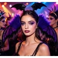 thumbnail image 6 of Halloween Devil Wing Headband, Red Black Dark Little Devil Headpiece, 12.6x14.2 Inch Party Photo Prop, 6 of 7