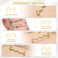 thumbnail image 3 of 2 Pcs Encanto para Agujetas para Zapatillas, Broches Decorativos para Agujetas para Zapatos Casual de Mujeres, Dorado (Forma de Onda), 3 of 7