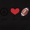 thumbnail image 3 of CafePress - Peace Love Football Women's Value T Shirt - Women's Traditional Fit Dark T-Shirt, 3 of 4