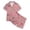 00-Red1599, variant on WOYY Girls Bow Pajamas Button Down Short Sleeve Top and Shorts PJs Sleepwear, Sizes 4-14